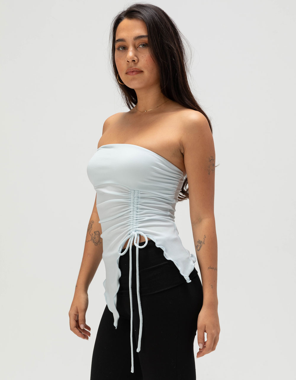 BDG Urban Outfitters Rem Womens Bandeau Top - LIGHT BLUE