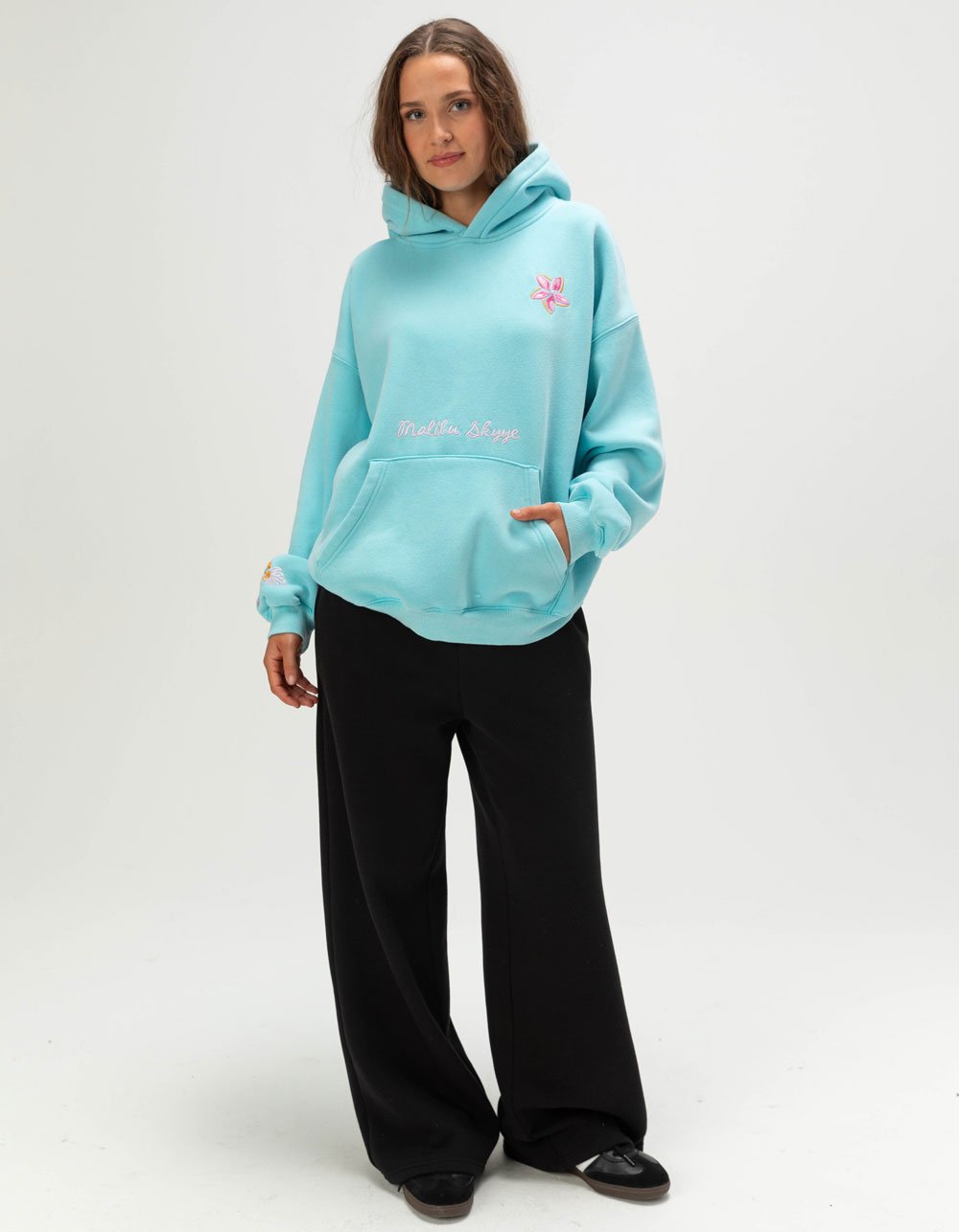 MALIBU SKYYE Sunny Surf Womens Hoodie - TURQUOISE