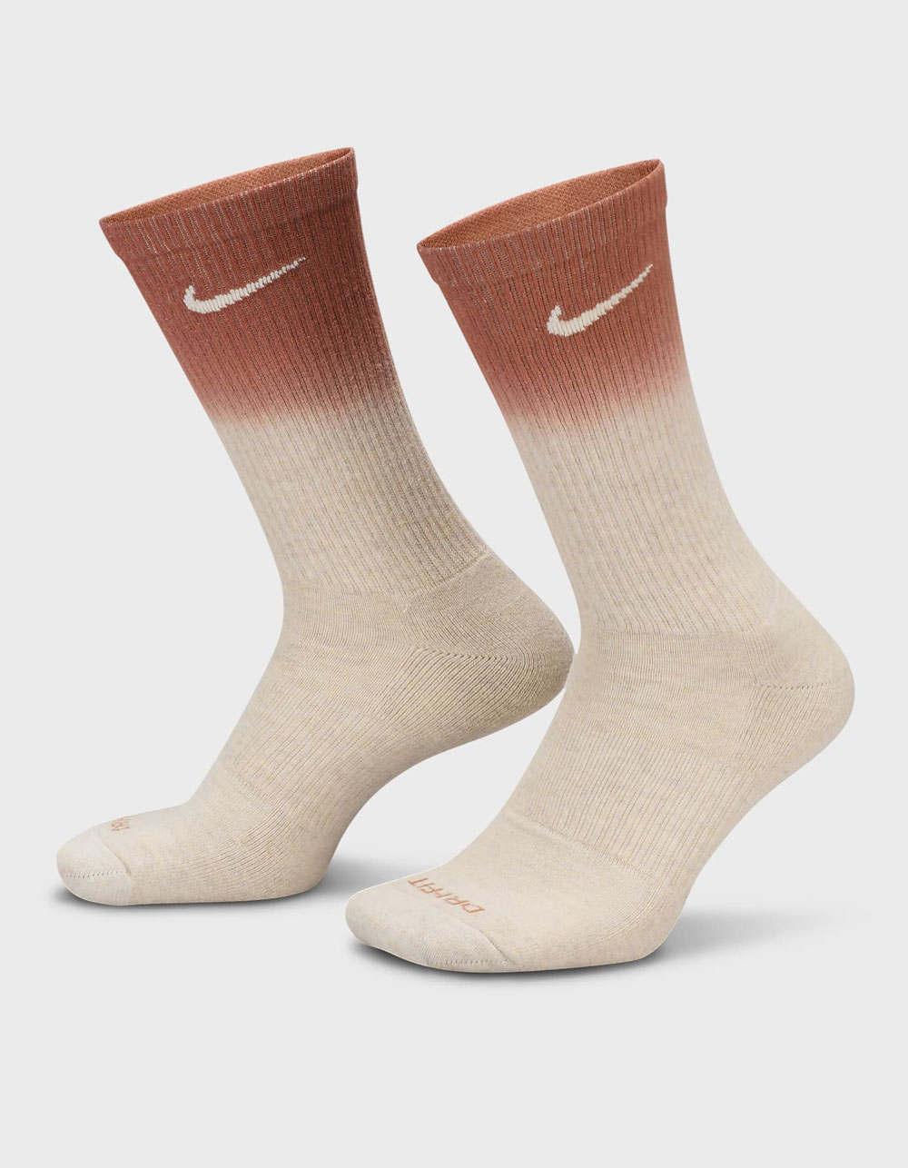 海外【NIKE】 Everyday Plus Dip Dye Mens Crew Socks NIKE Everyday Plus Dip Dye Mens Crew Socks - BROWN COMBO