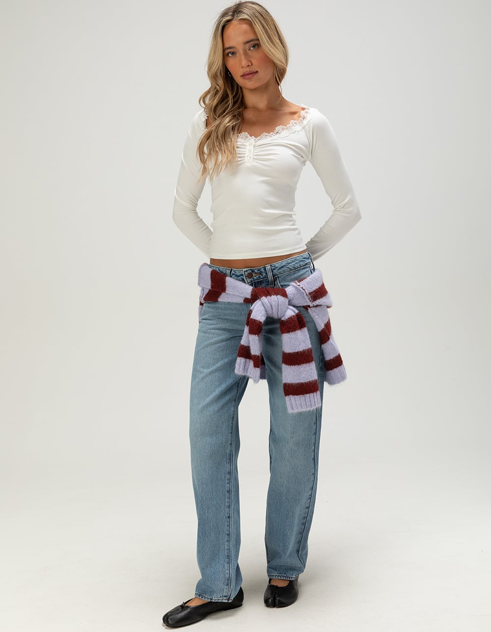 LEVI'S Superlow Straight Womens Jeans - Let Love MED BLAST