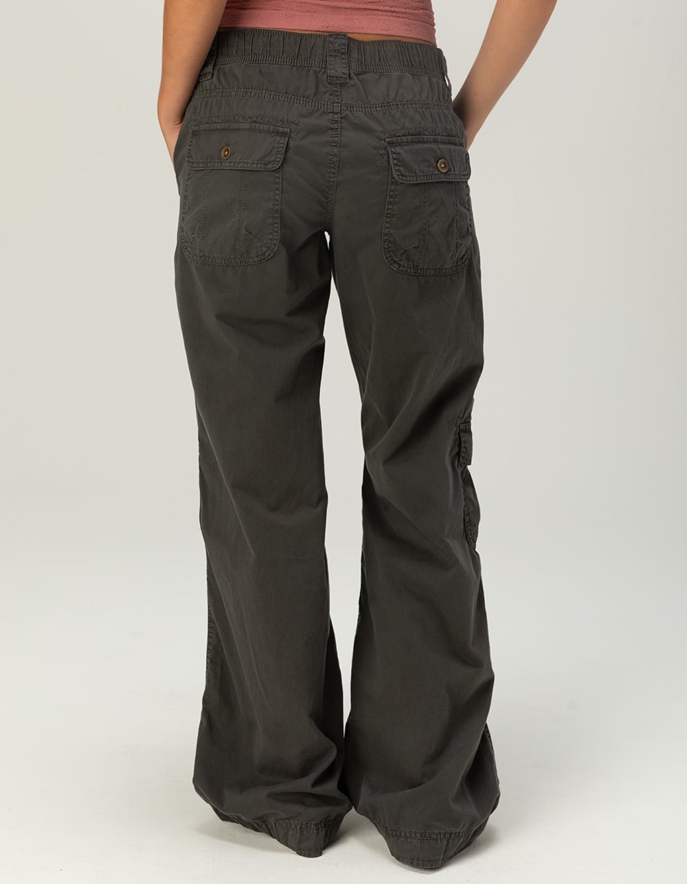 BDG Urban Outfitters 360 Utility Womens Low Rise Straight Leg Pants - WASHED BLACK