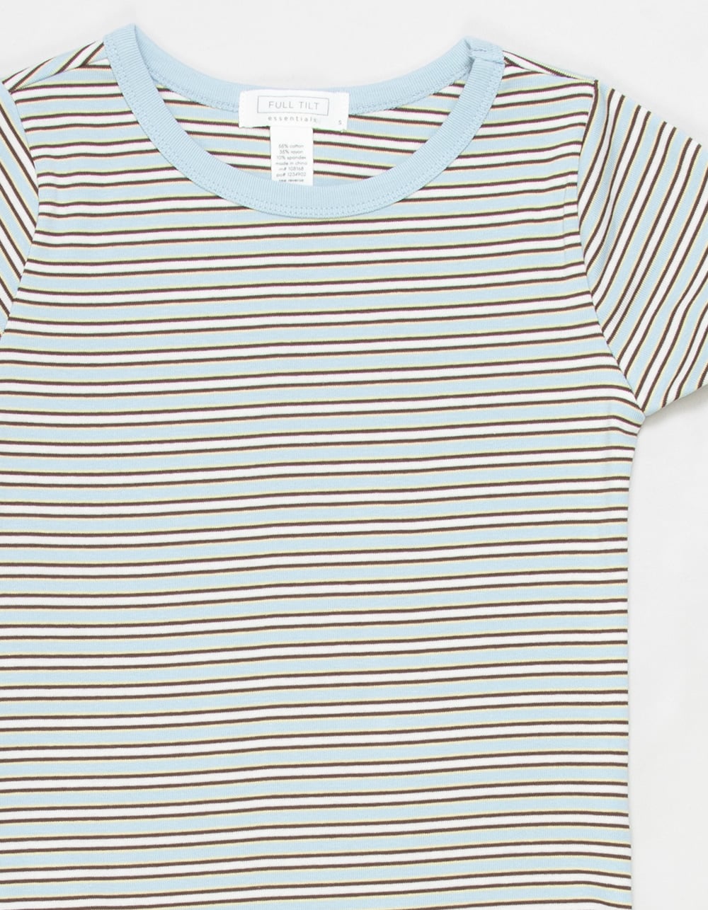 FULL TILT Essentials Girls Stripe Ringer Tee