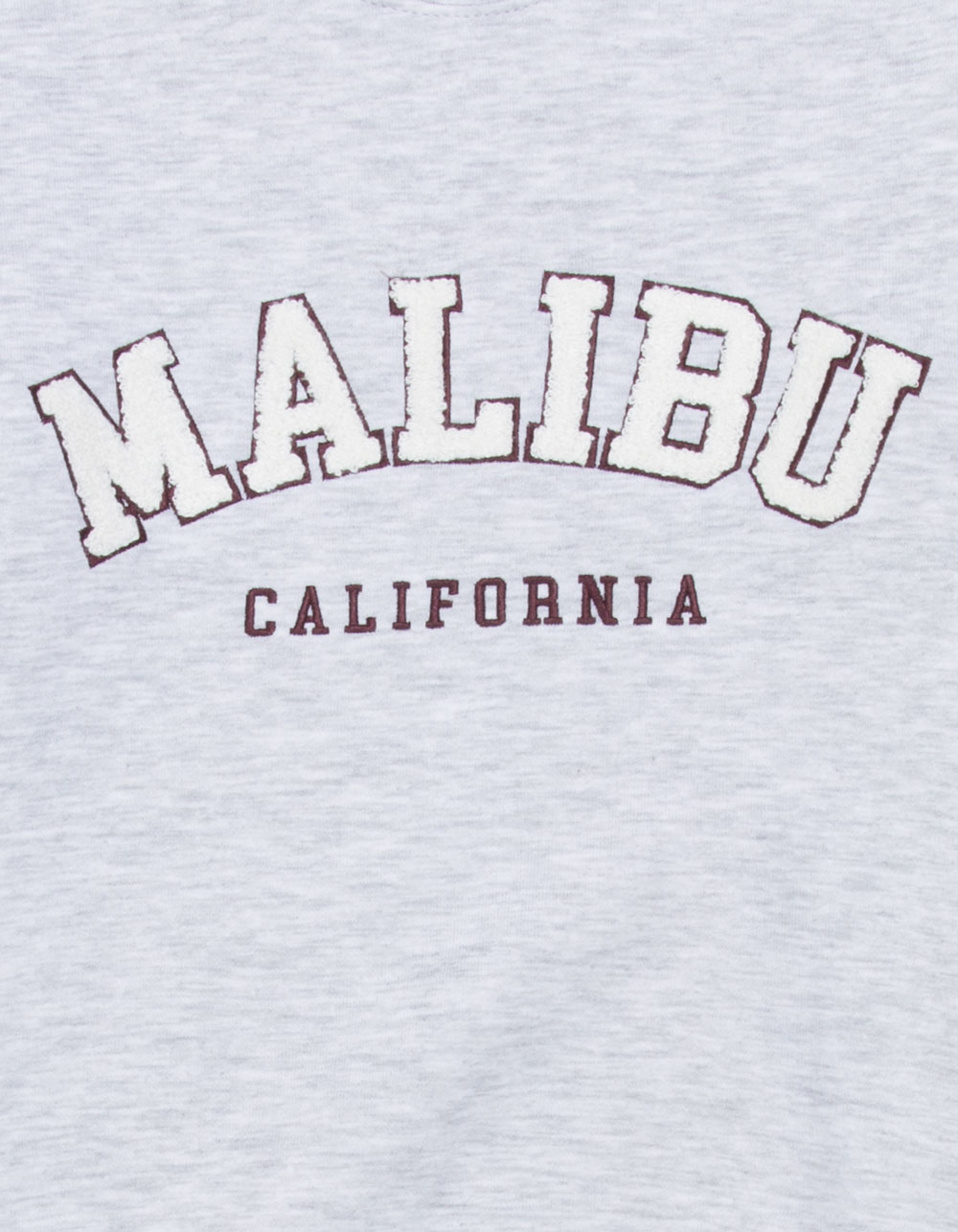 FULL TILT Malibu Chenille Girls Crewneck Sweatshirt - LIGHT GRAY