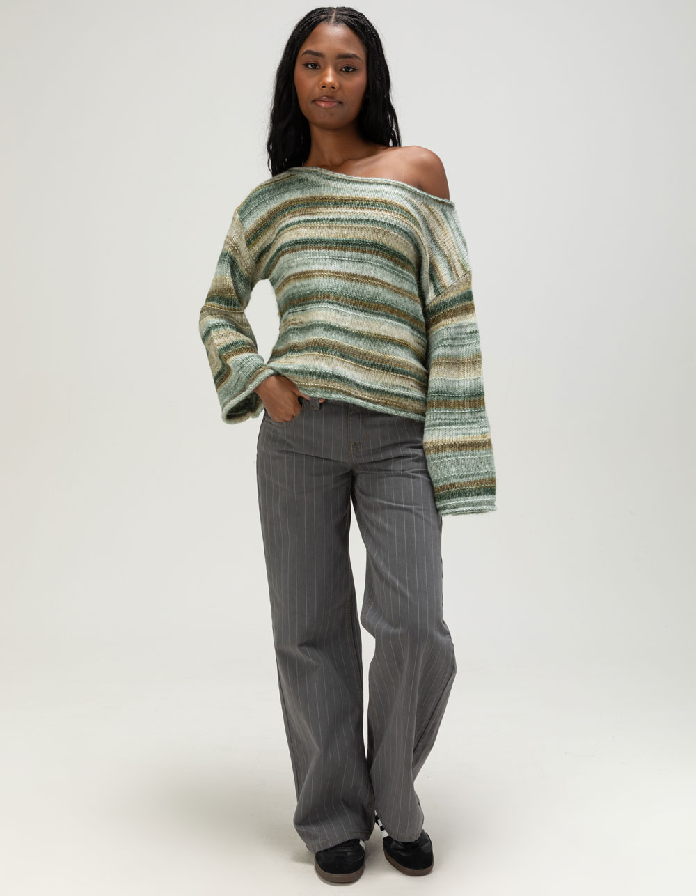RHYTHM Coastline Womens Sweater - FOREST