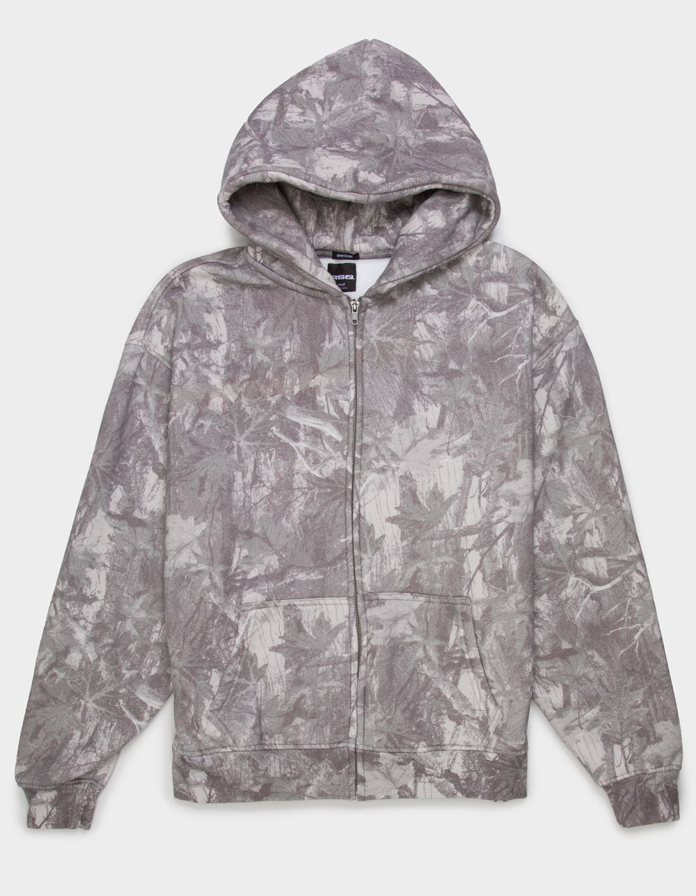 RSQ Mens Oversized Zip-Up Hoodie - SAGE CAMO
