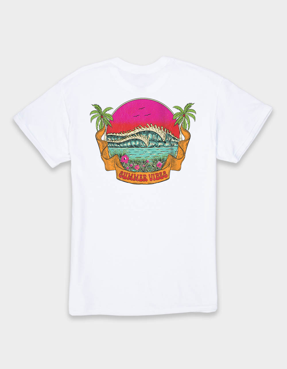 BEACH Neon Waves Unisex Tee - WHITE