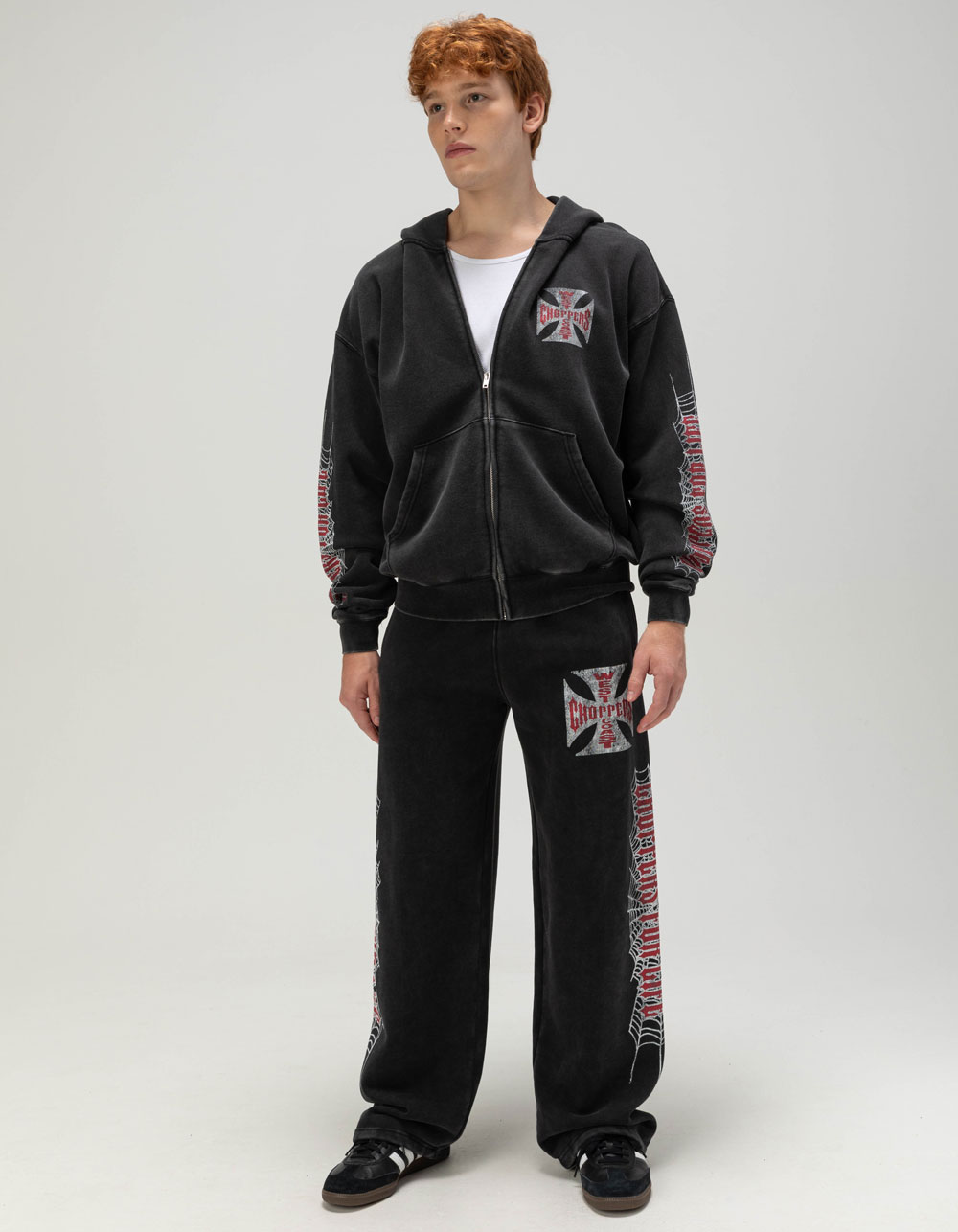 WEST COAST CHOPPERS Crawler Mens Sweatpants - WASHED BLACK