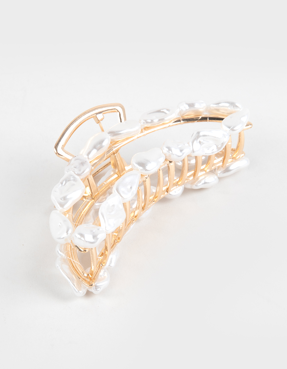 FULL TILT Faux Pearl/Metal Claw Clip - GOLD