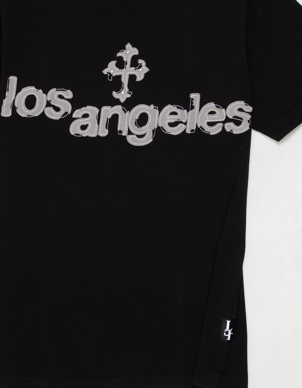 LA FAMILIA Patch Mens Tee - WASHED BLACK