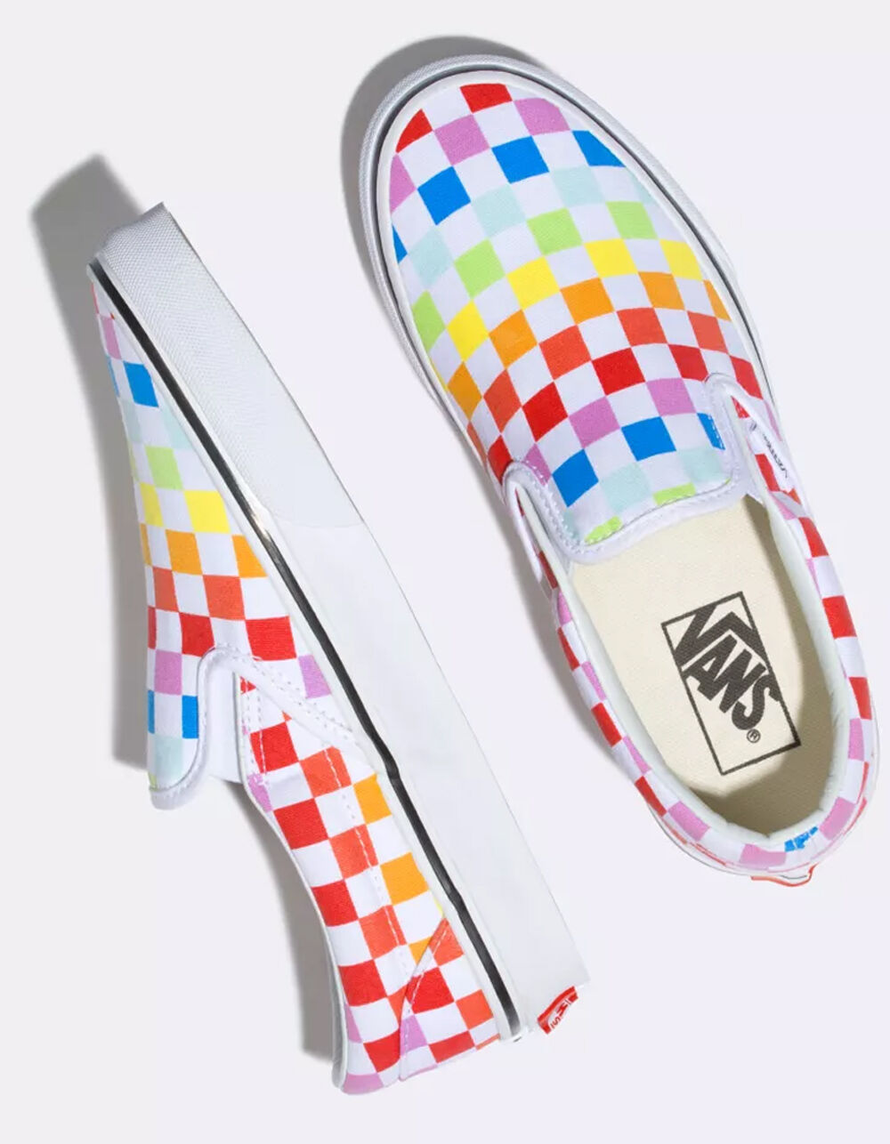VANS Rainbow Classic Slip-On Kids Shoes image number 2