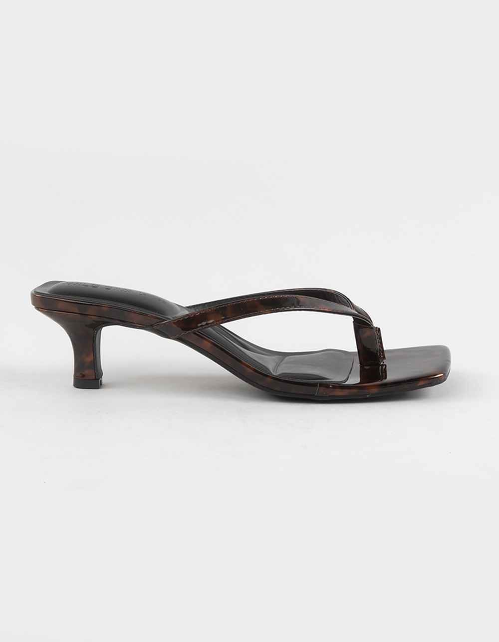 WILD DIVA Able Womens Kitten Heel Sandals - TORTOISE