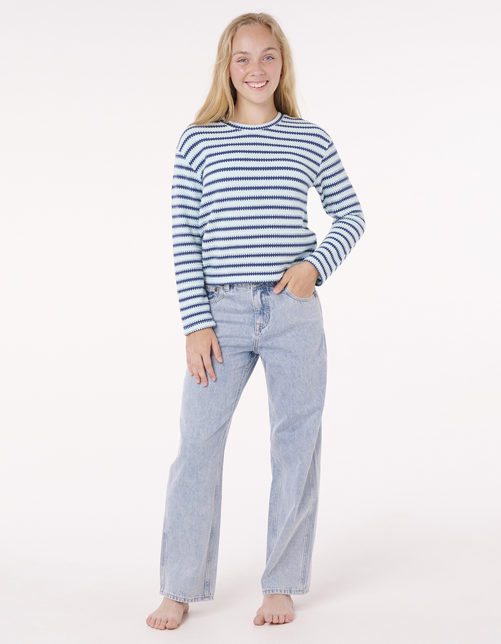 RIP CURL Paradise Club Bobbi Girls Long Sleeve Tee - BLUE