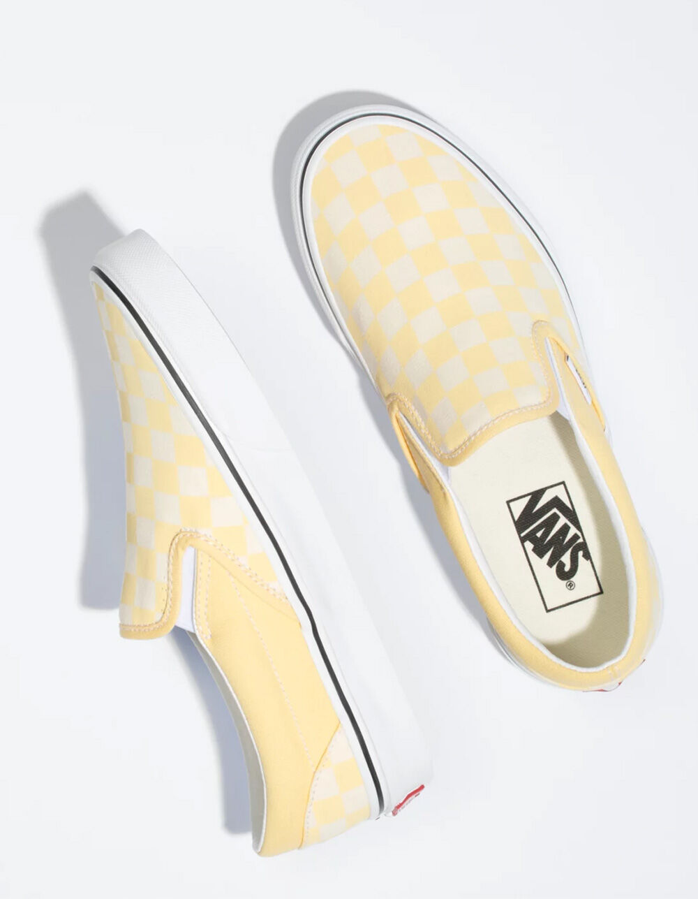 Vans Classic Slip-On Cottage Check Floral Yellow White Size 10 Women's NWOB  