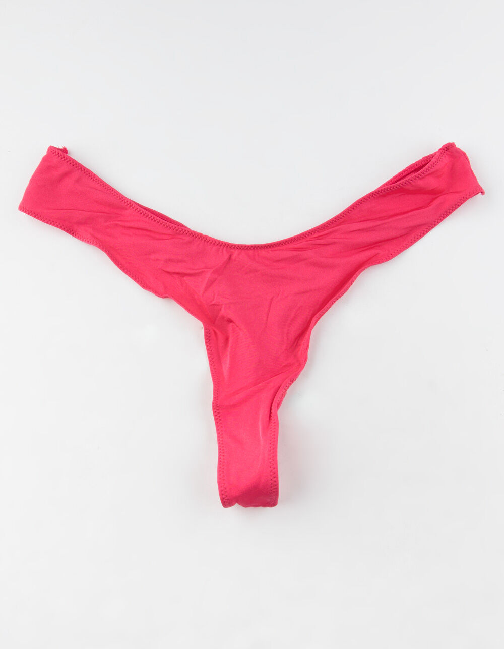FULL TILT Shiny Micro V Hot Pink Thong image number 0