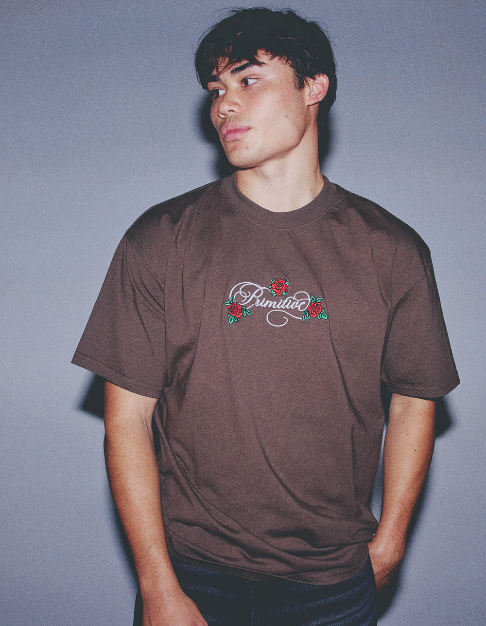 PRIMITIVE Mission II Mens Boxy Tee - BROWN