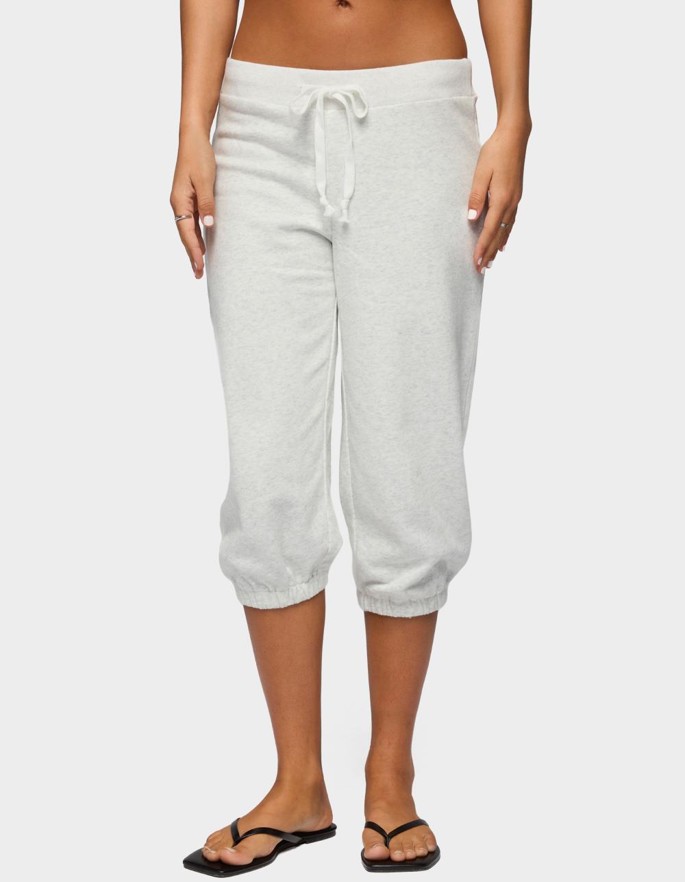 EDIKTED Deana Capri Sweatpants - LIGHT GRAY
