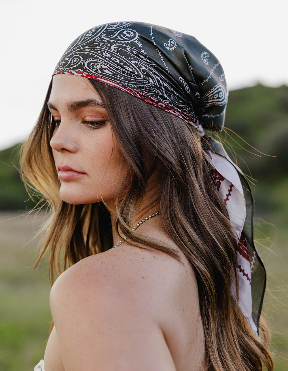 FULL TILT Multi Paisley Headscarf - MULTI