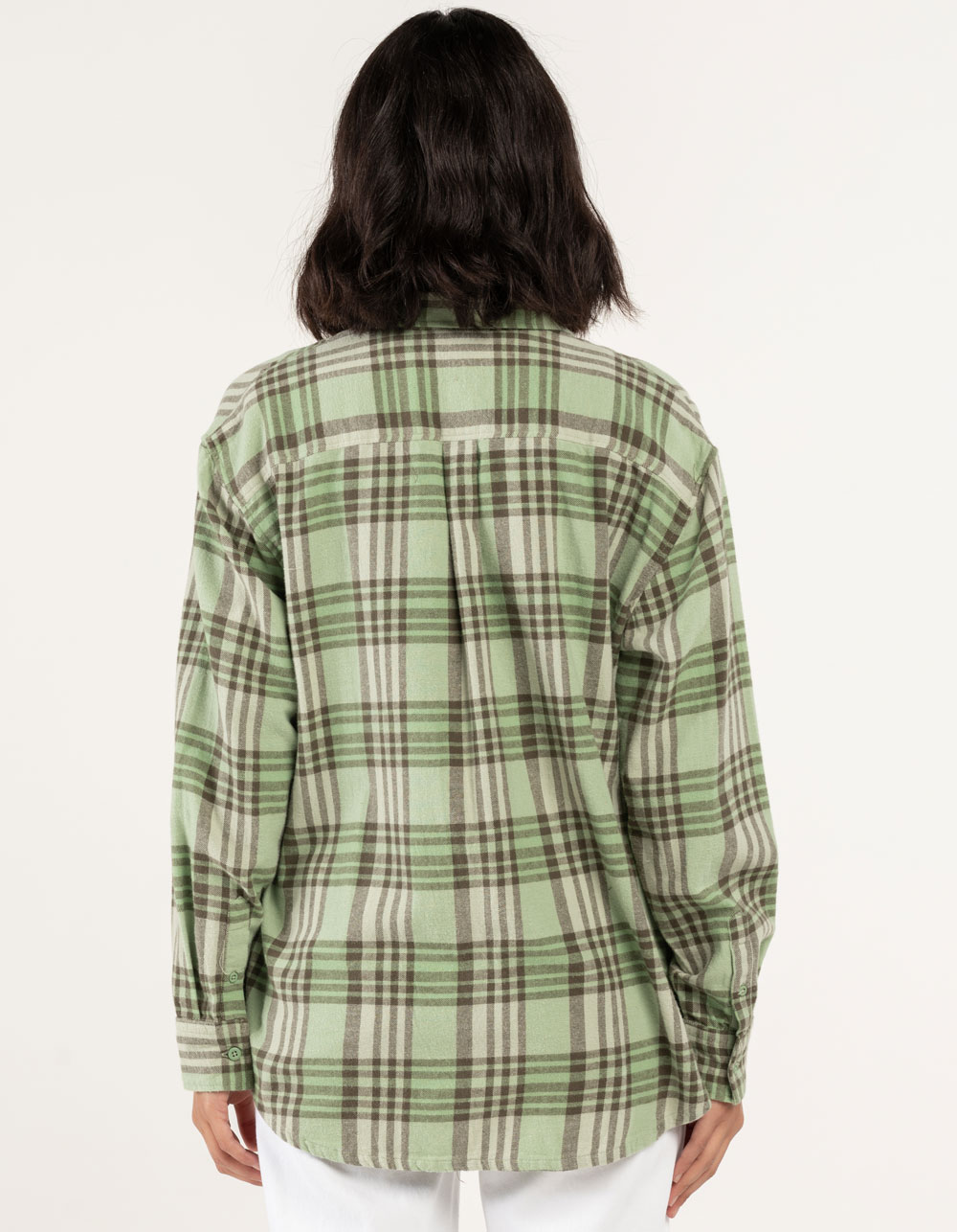 A Lost Cause Back on Olive Green Flannel Shirt - Size S - Green - Flannels - Shirts at Zumiez
