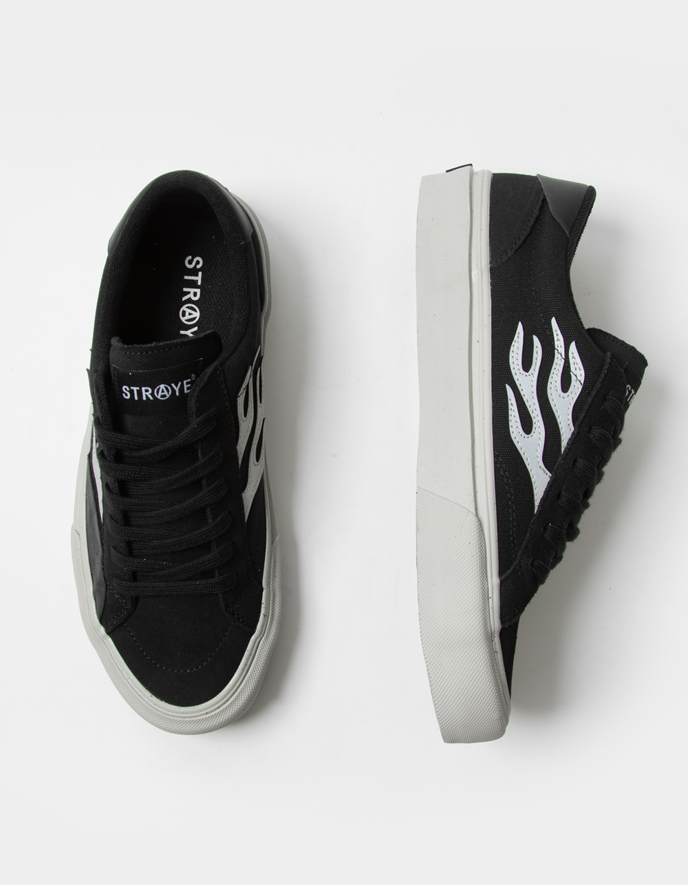 STRAYE Logan Reflective Flame Mens Shoes BLACK COMBO Tillys