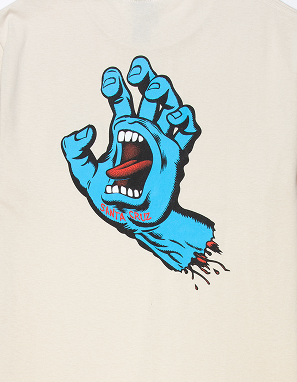 SANTA CRUZ Screaming Hand Mens Tee - CREAM