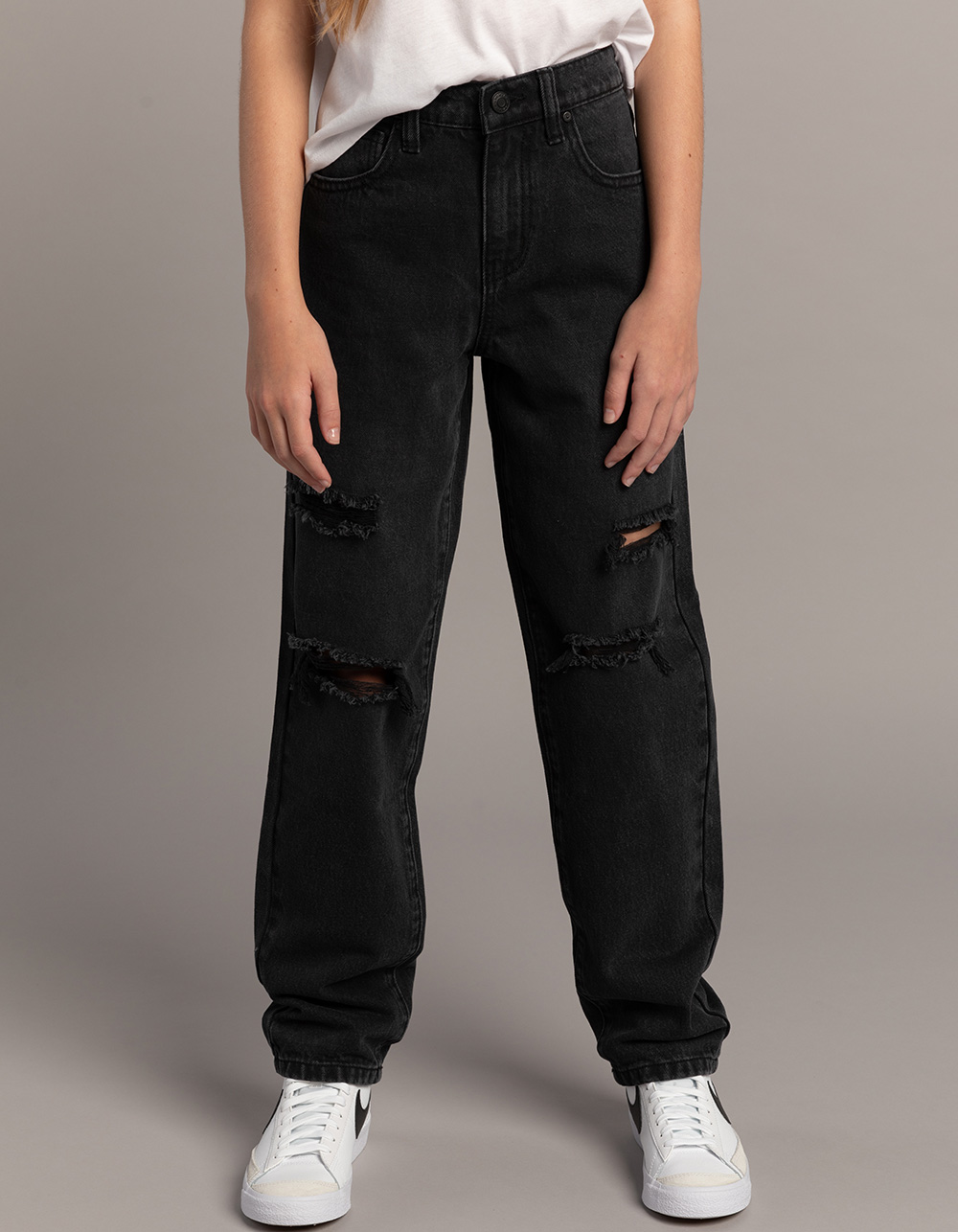 RSQ Girls High Rise 90's Jeans - WASHED BLACK