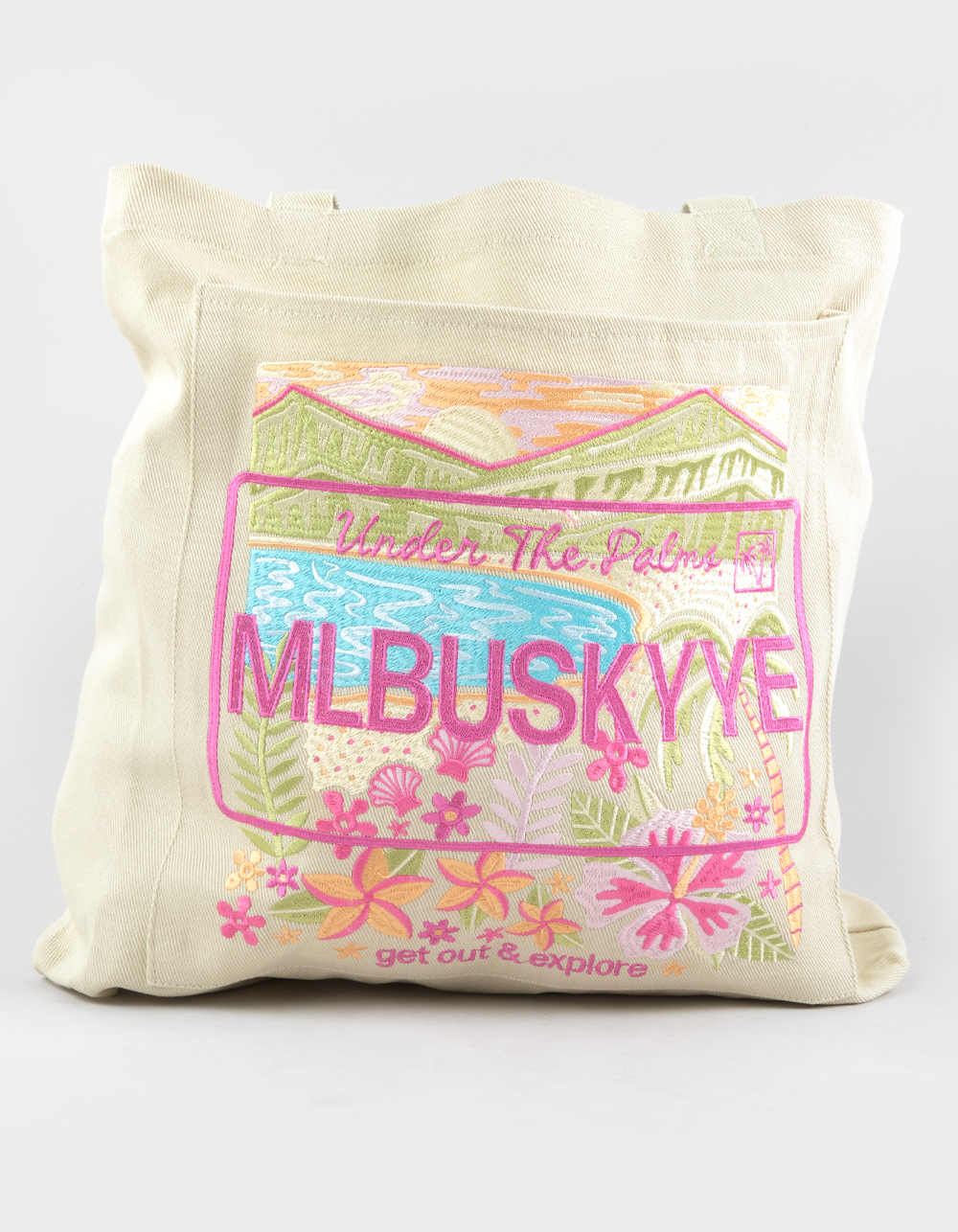 MALIBU SKYYE License Plate Tote Bag - LT YELLOW