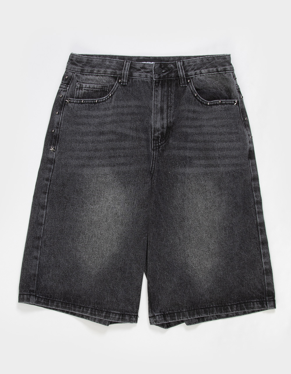 RSQ Mens Baggy Studded Jorts - WASHED BLACK