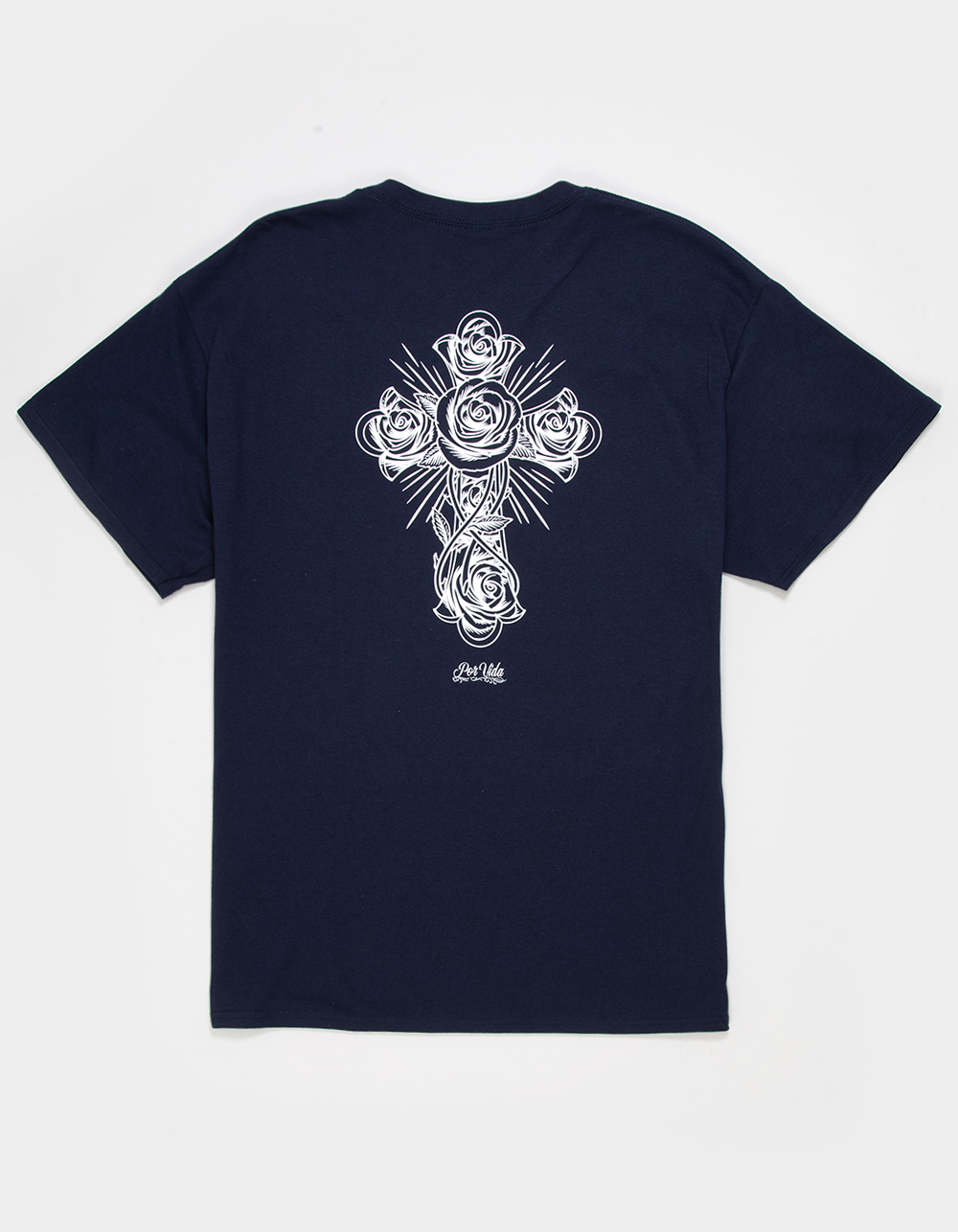 LAST CALL CO. Cross Bouquet Mens Tee - NAVY