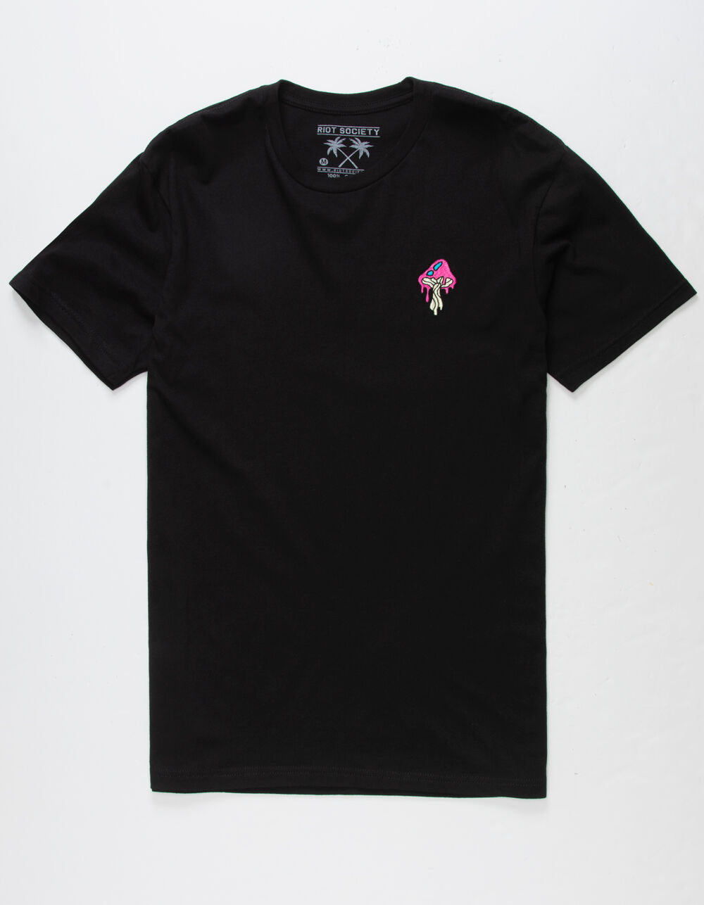 Riot Society Men's Short Sleeve Embroidered Logo T-Shirt 