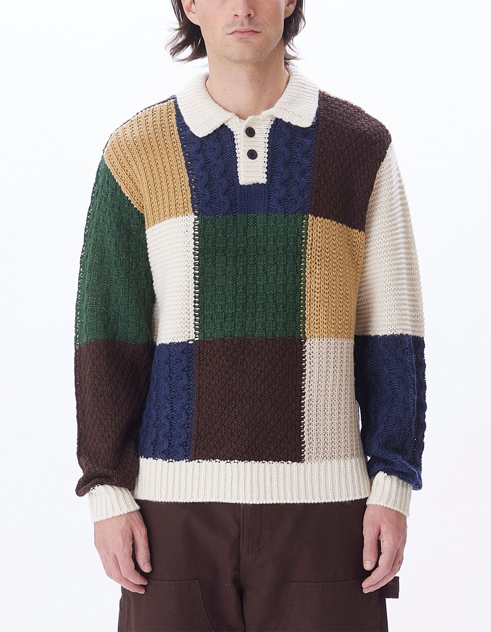 OBEY Oliver Mens Patchwork Sweater - MULTI | Tillys