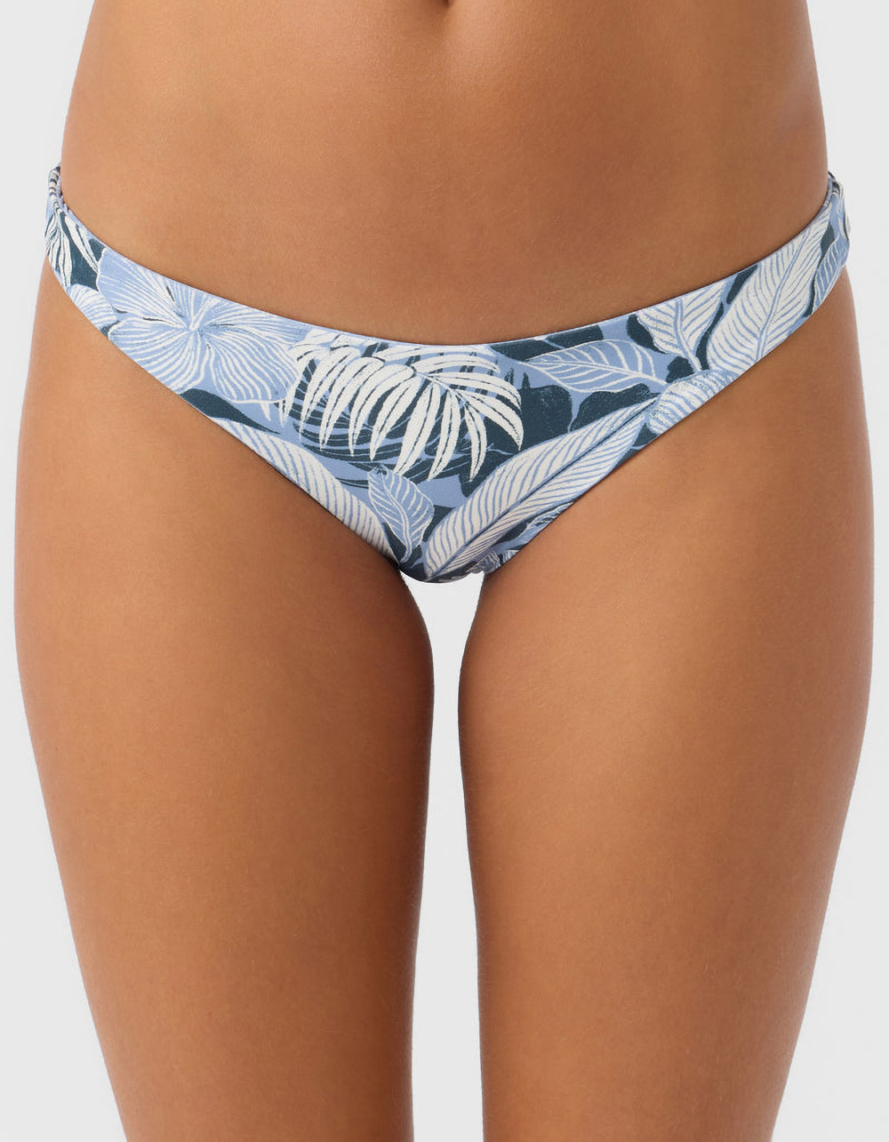 O'NEILL Palmetto Floral Stripe Reversible Rockley Classic Bikini Bottoms - BLUE COMBO