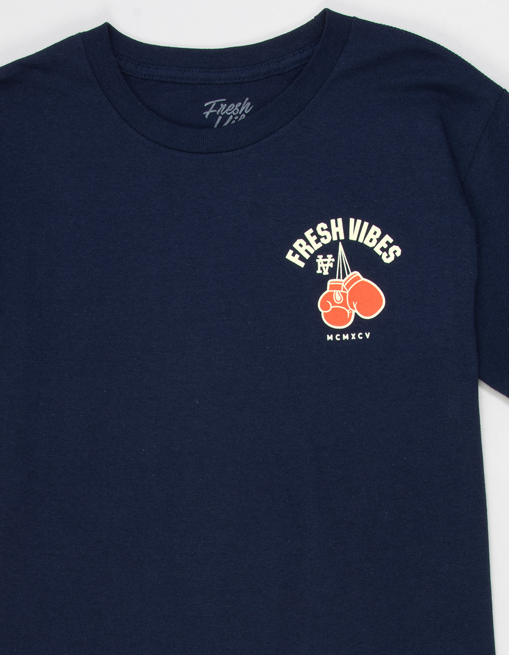 FRESH VIBES Boxing Club Boys Tee - NAVY
