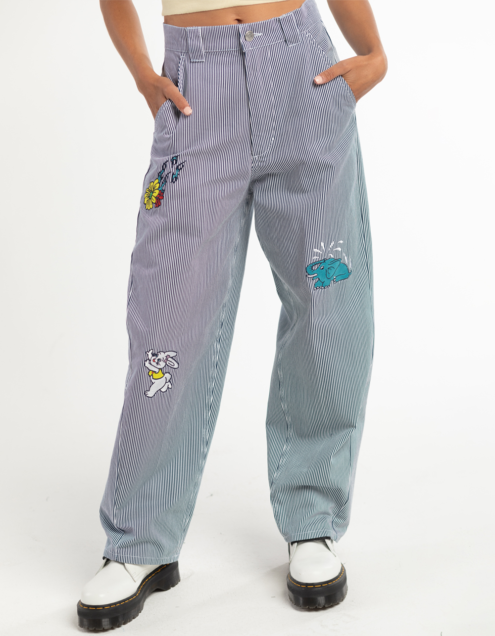 OBEY Haru Womens Baggy Pants - BLUCO 