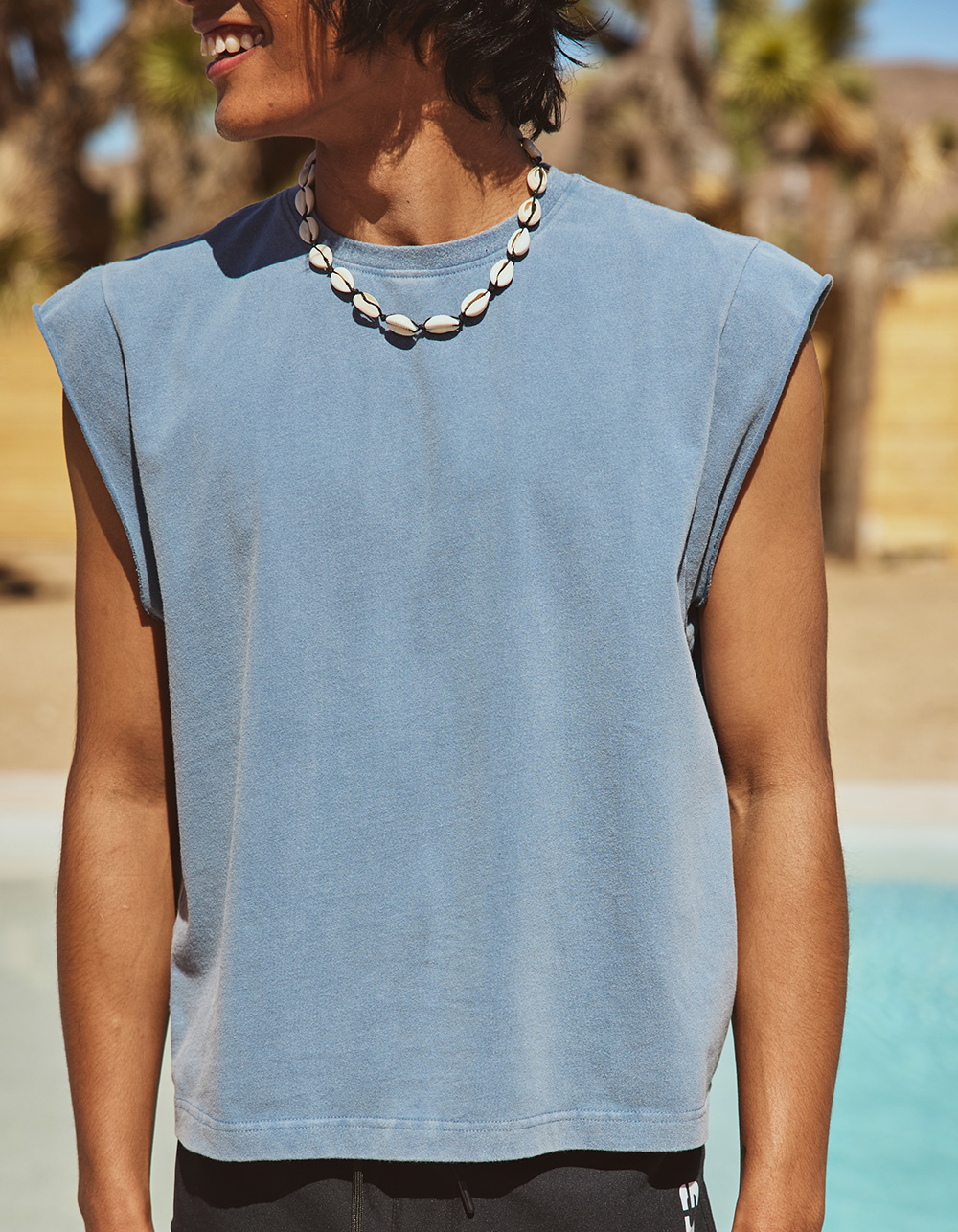 RSQ Mens Washed Crop Muscle Tee