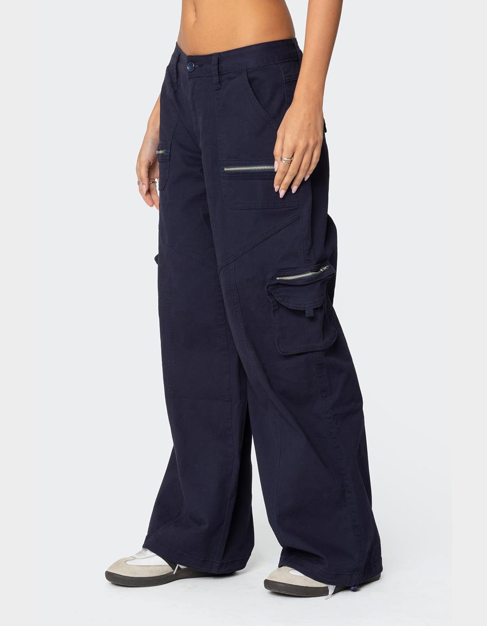 EDIKTED Kimmie Cargo Pants - NAVY
