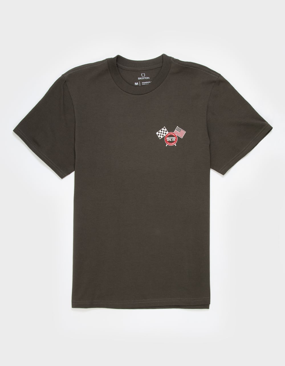 BRIXTON Flags Mens Tee - WASHED BLACK