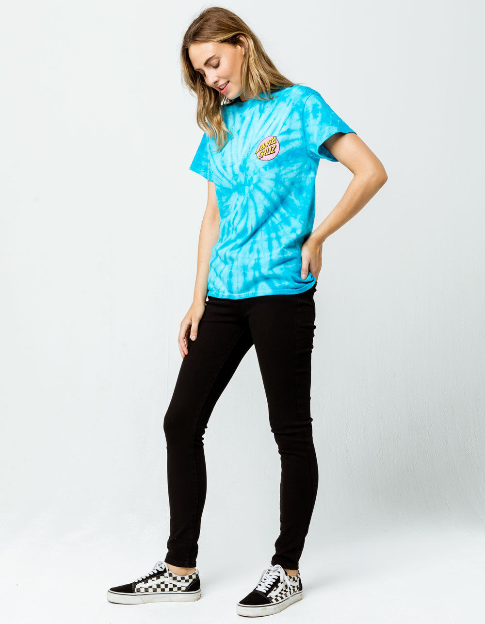 SANTA CRUZ Other Dot Tie Dye Womens Tee - BLUE COMBO