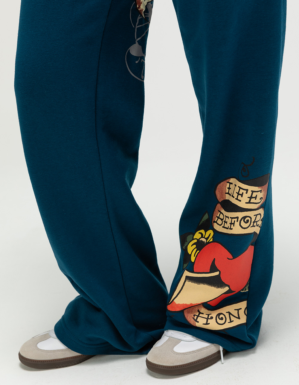 ED HARDY Love Kills Slow Womens Sweatpants - NAVY