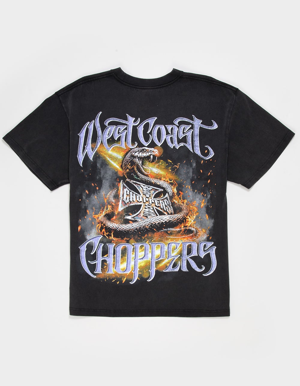 WEST COAST CHOPPERS Fang Mens Boxy Tee - WASHED BLACK