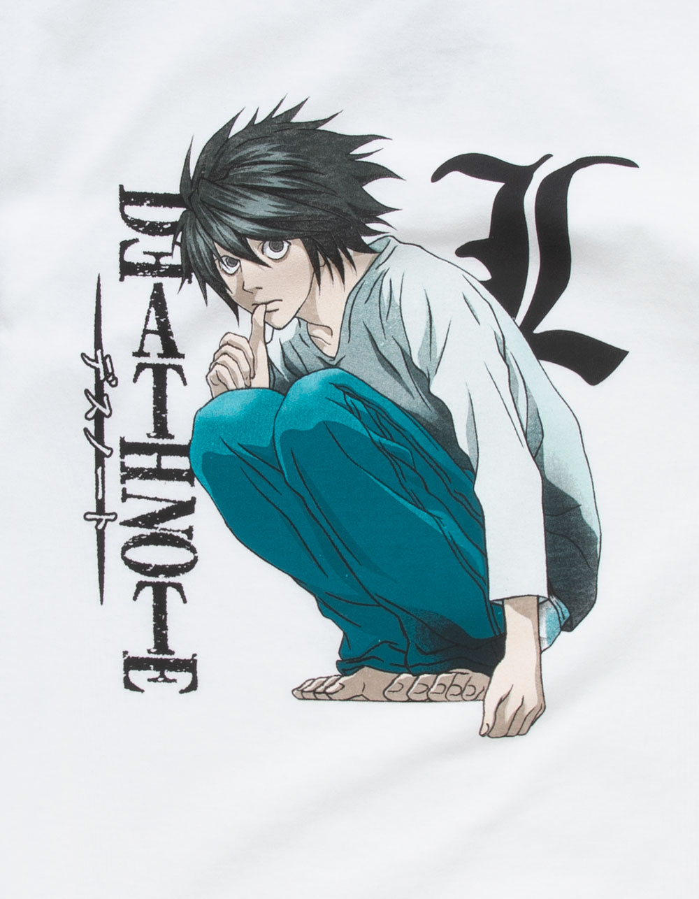⭐︎DEATH NOTE⭐︎ブロマイドコレクション27 / L DEATH NOTE Ryuzaki Mens Tee - WHITE - L | Tillys