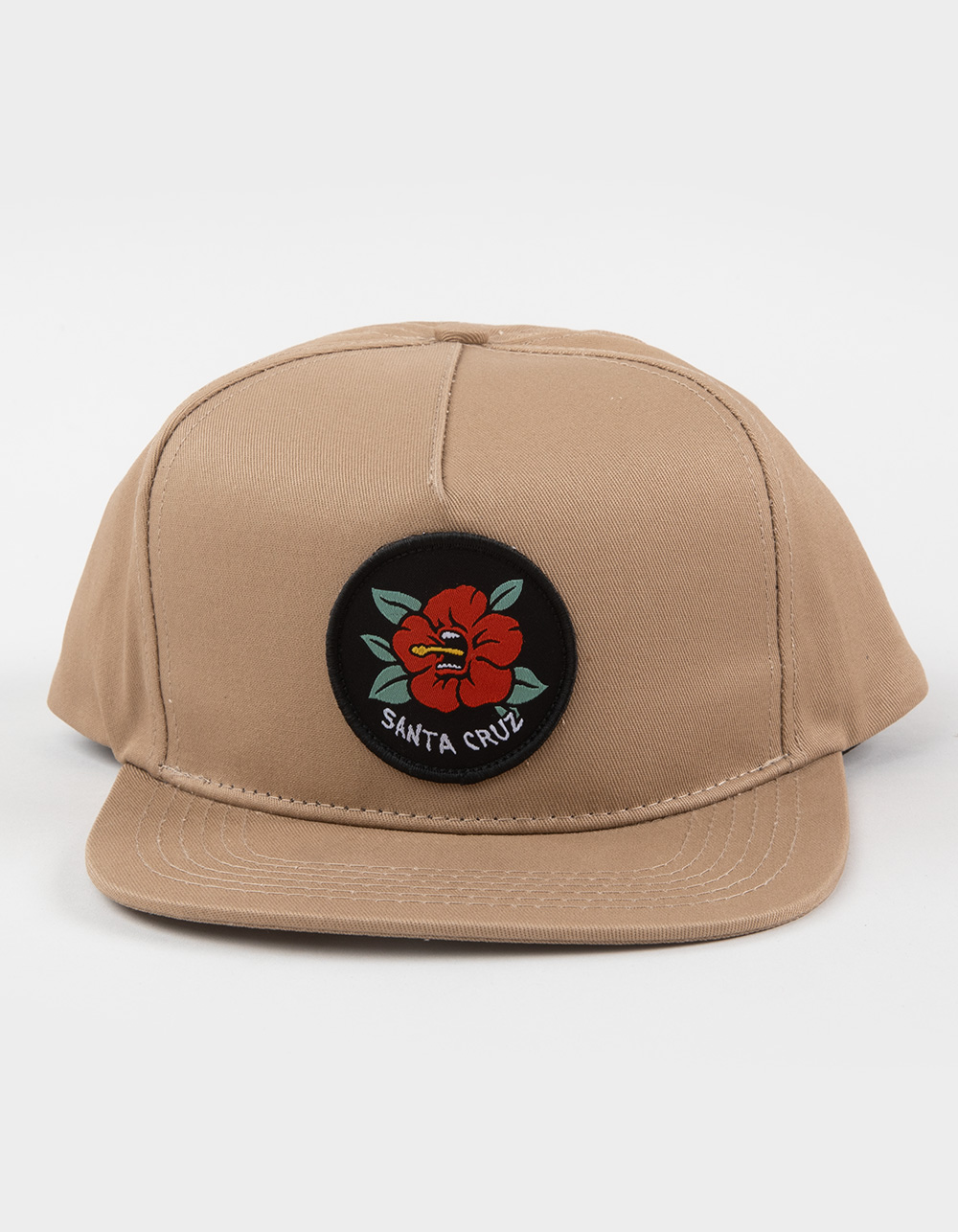 SANTA CRUZ Screaming Hibiscus Snapback Hat - KHAKI