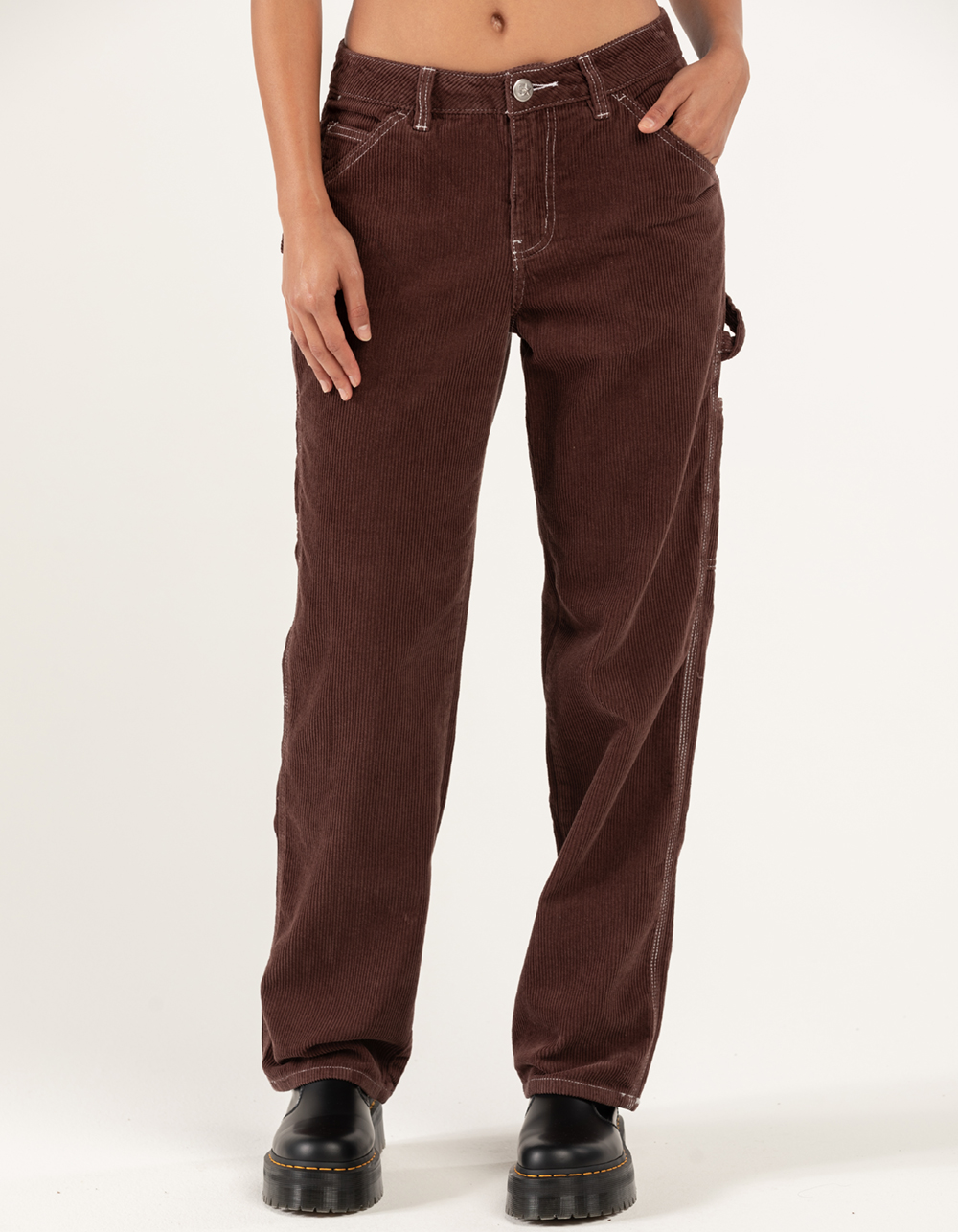 FIVESTAR GENERAL CO. Womens Corduroy Carpenter Pants - CHOCOLATE | Tillys