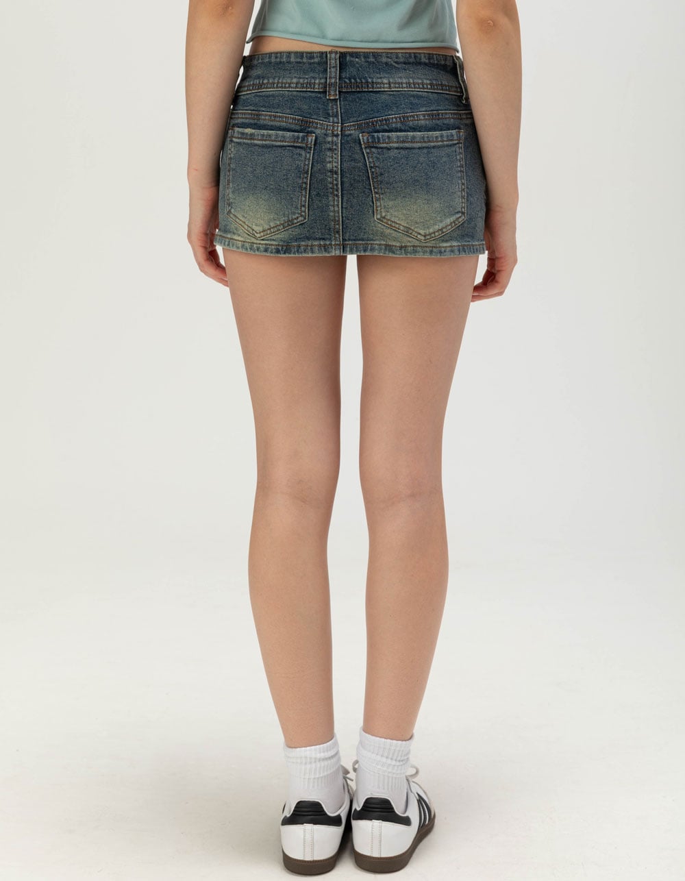 RSQ Womens Low Rise Denim Mini Skort