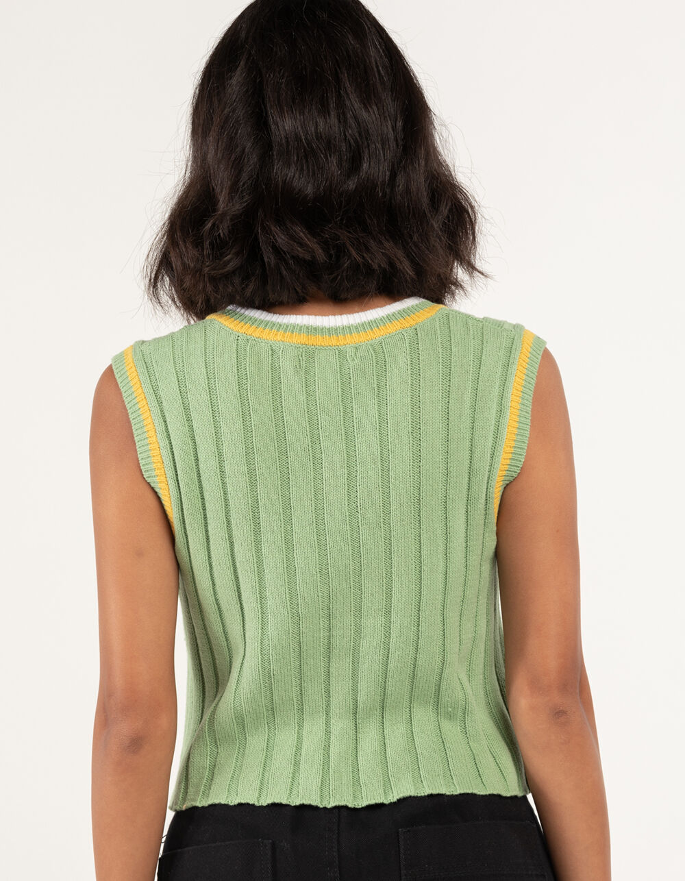 RSQ Preppy Womens Sweater Vest - GREEN 