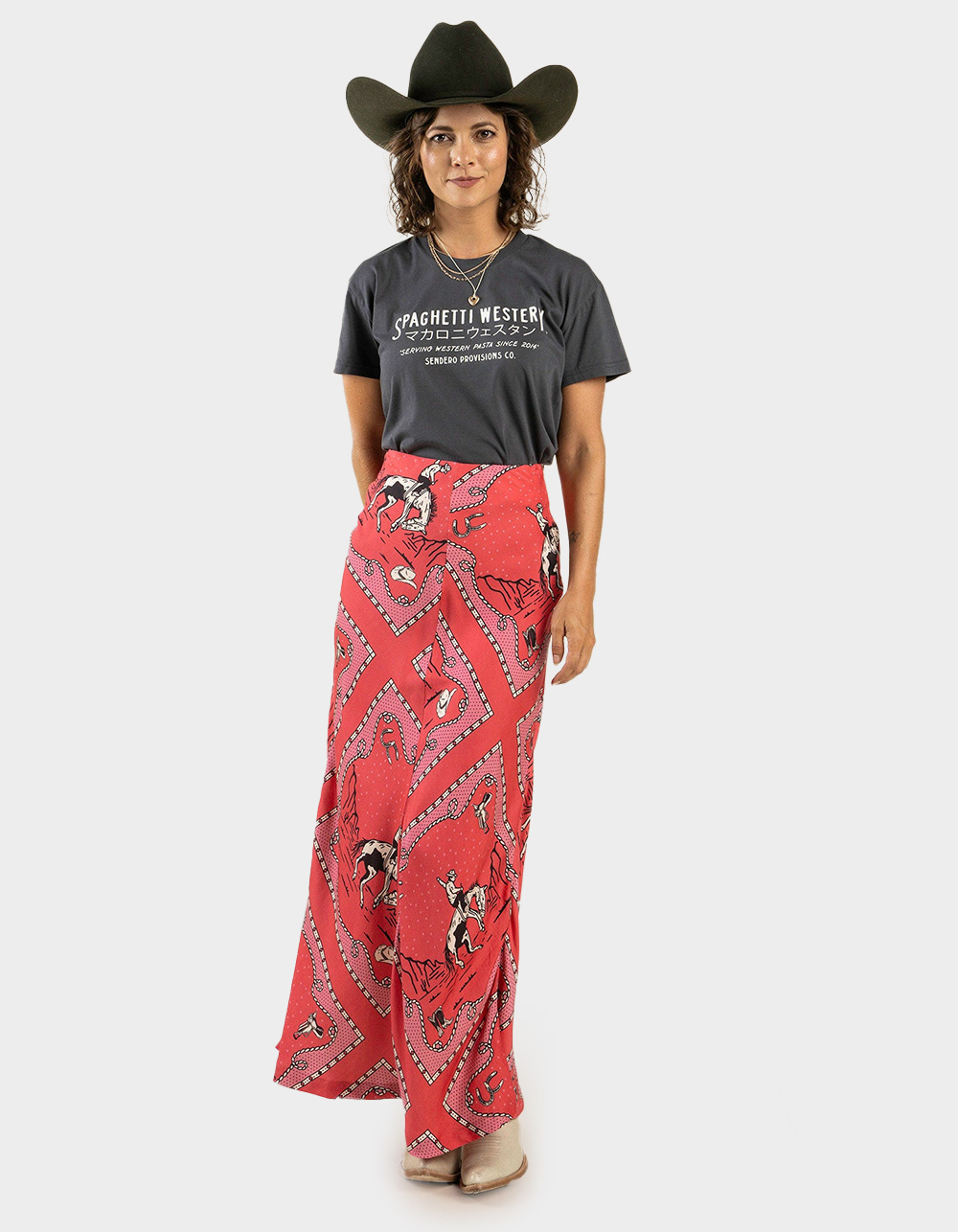 SENDERO PROVISIONS CO. Pearla Womens Slip Skirt - RED COMBO