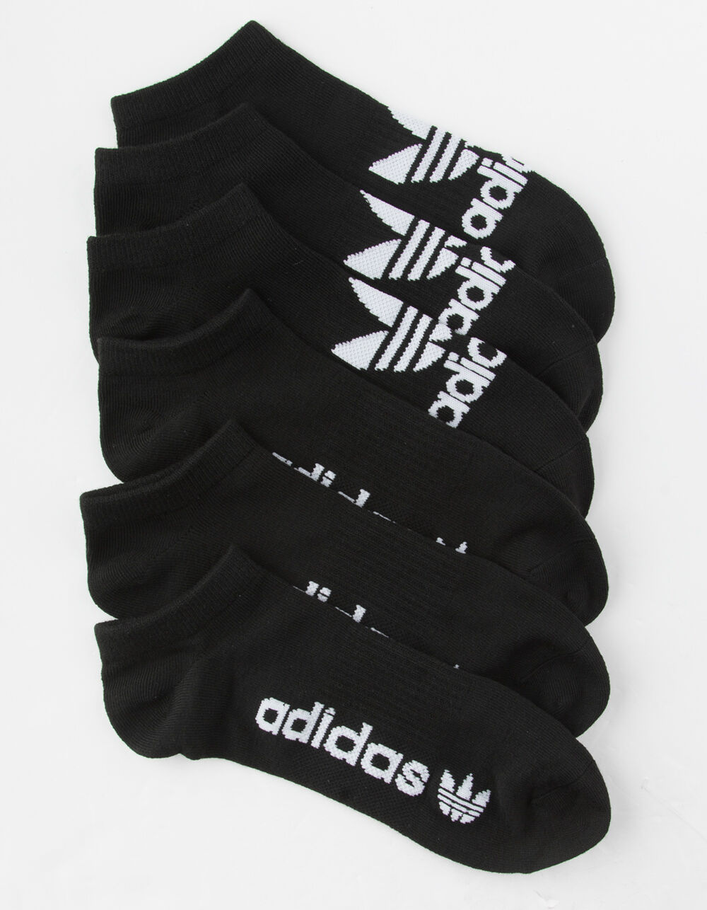 ADIDAS 6 Pack Superlite Mens No Show Socks BLACK Tillys