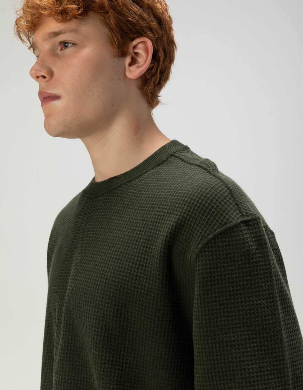 RSQ Mens Washed Thermal - OLIVE