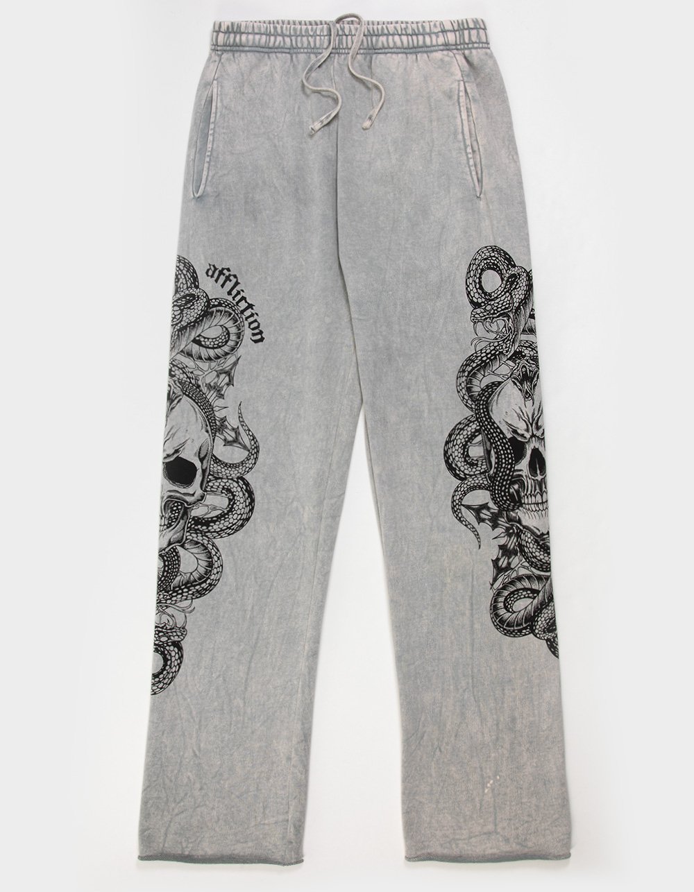 AFFLICTION Deadly Mens Wide Leg Sweatpants - GRAY