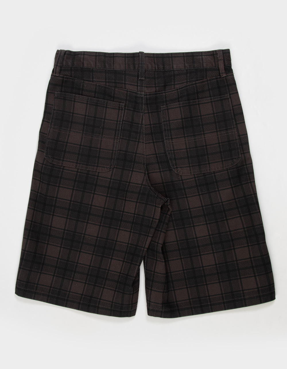 RSQ Mens Plaid Jorts - BLACK/BROWN