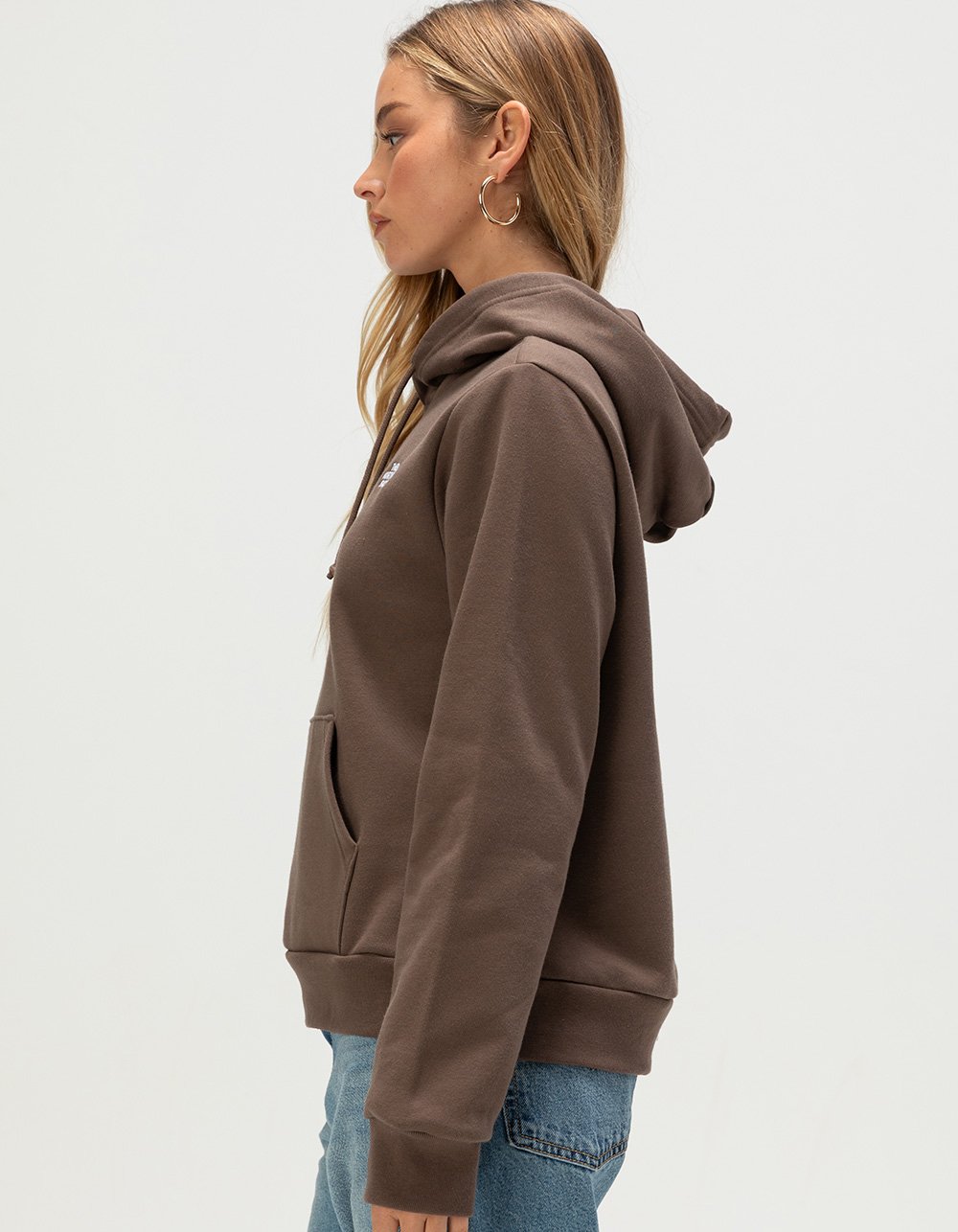 THE NORTH FACE Evolution Simple Dome Womens Hoodie - DARK BROWN